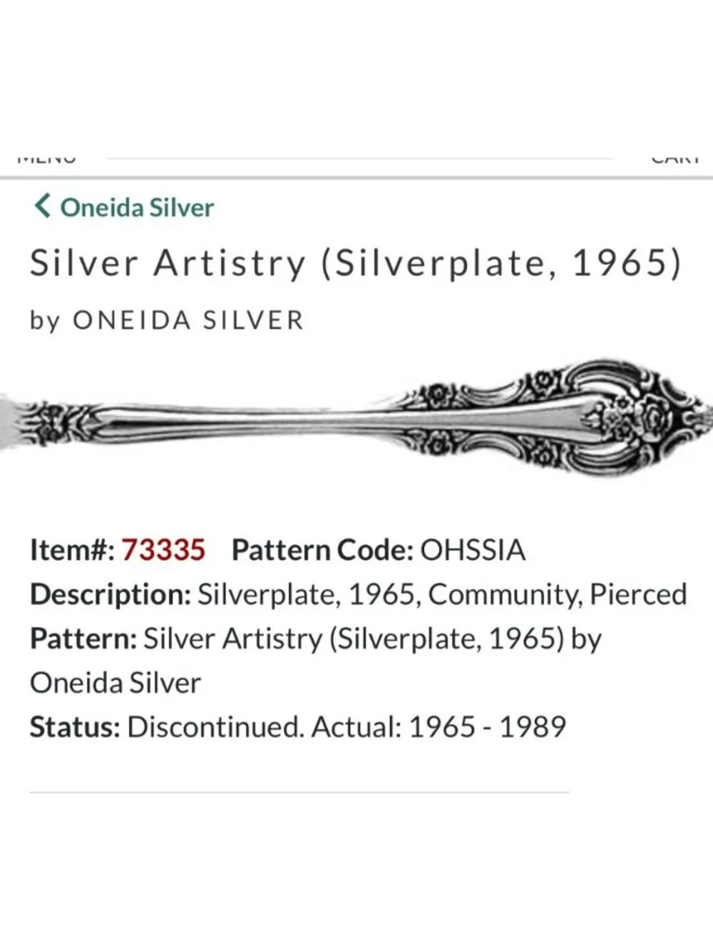 Set Of 5 Oneida Silver Silverplate 1965 Silver Artistry Pattern Dinner Knives Vi